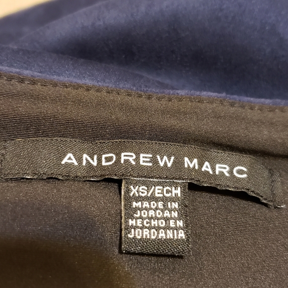 Andrew Marc  Womens Lightweight Faux Suede Pull on Pant  Navy size XS - Picture 7 of 11